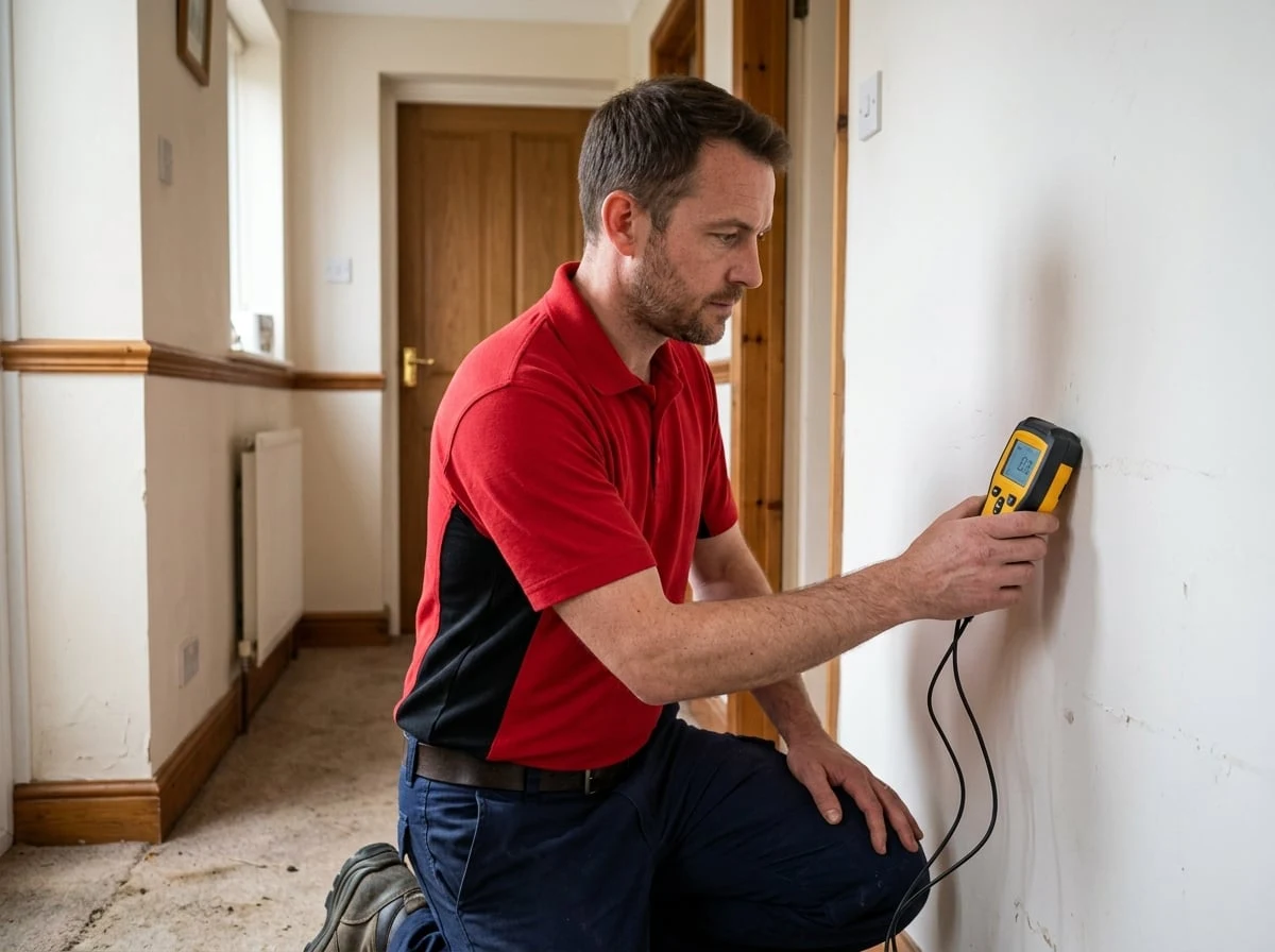 Walton Plumbers engineer using leak detection equipment in Walton-on-Thames